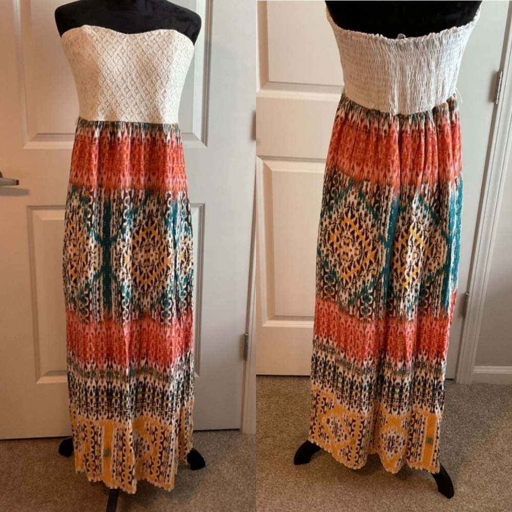 Maurices Strapless Maxi Dress Ladies Size M